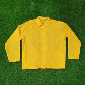 Vintage King-Louie Coach Windbreaker Jacket XL 26x29 Yellow